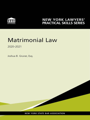 cover image of Matrimonial Law